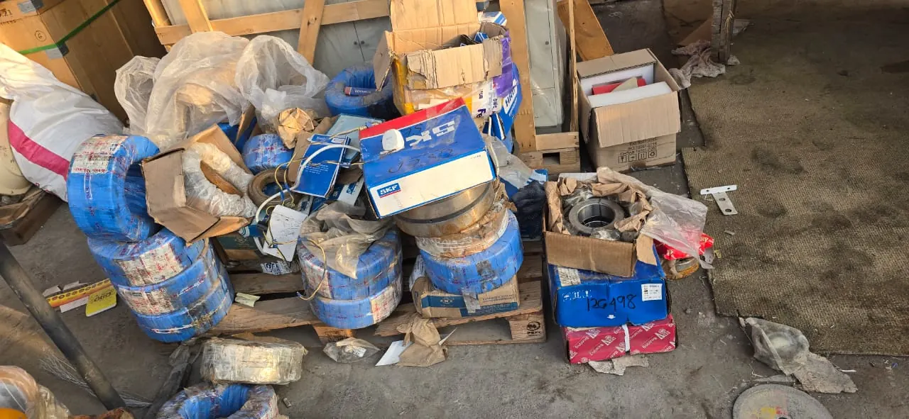 Boxed surplus bearings and spare parts