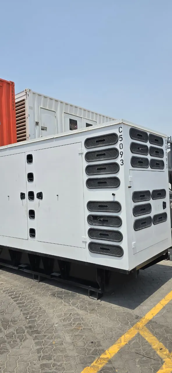Diesel generator set in an acoustic enclosure