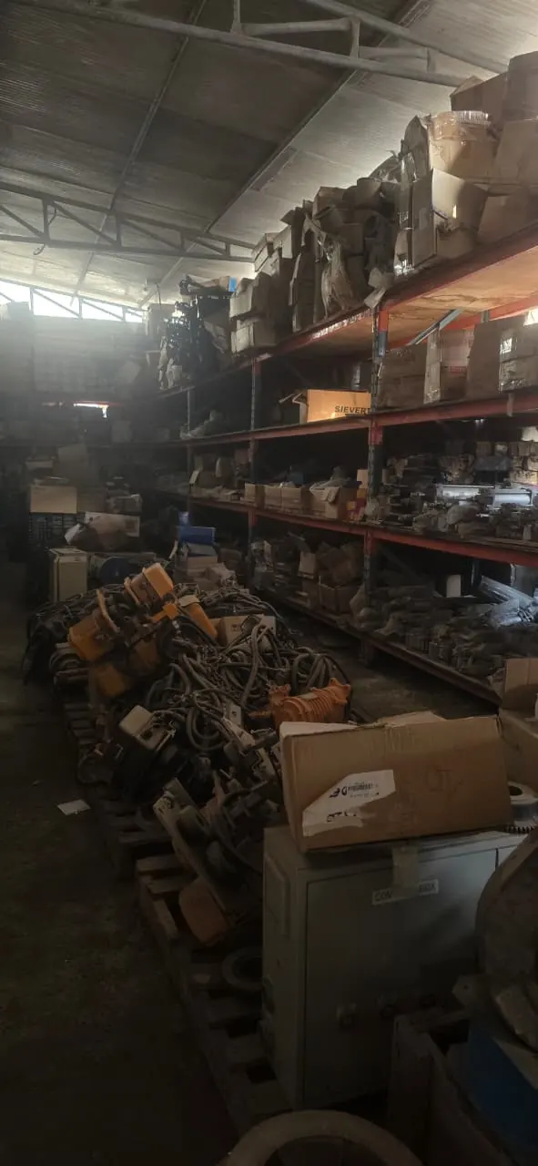 Shelved surplus stock ready for valuation