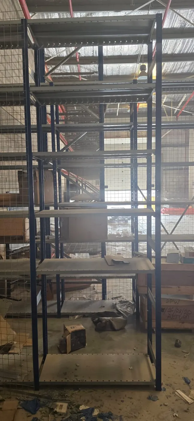 Steel shelving and racking